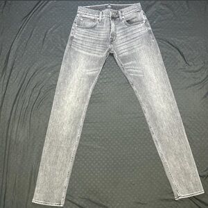7 For All Mankind Jeans Men's Gray Stacked Skinny Stretch Denim Size 30